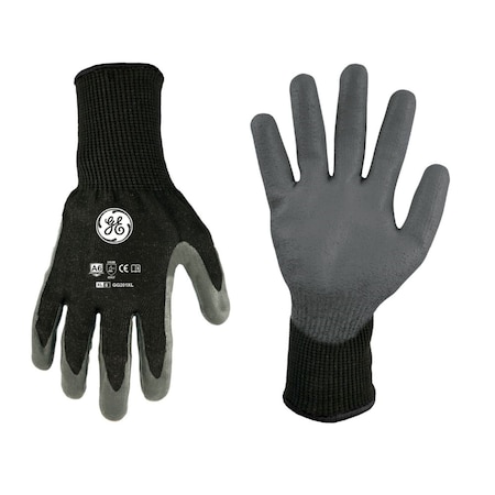 Ge Cut-Resistant Gloves, Cut Level A6 , Polyurethane , XL 24 PK GG201XL